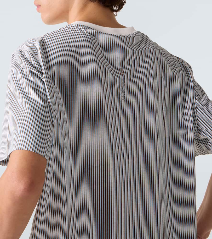 Loewe X On Striped Technical Jersey T-shirt In Gray