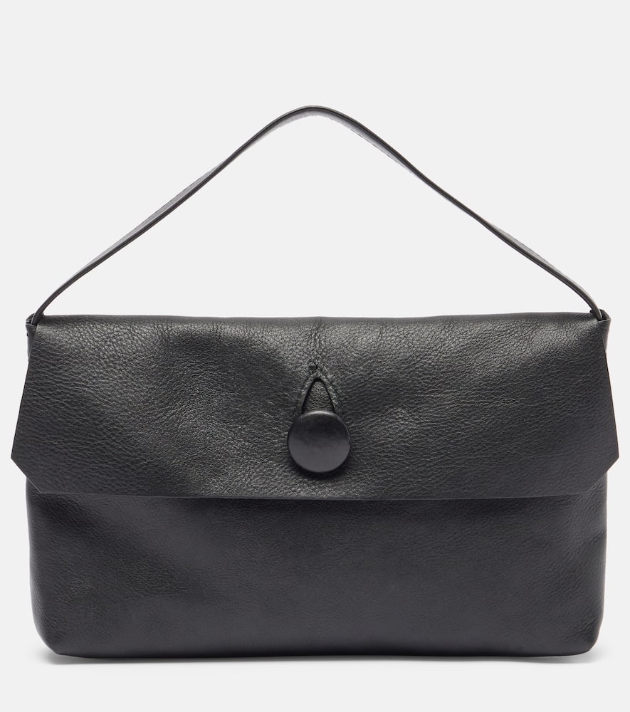 The Row Sally Leather Tote Bag In Black