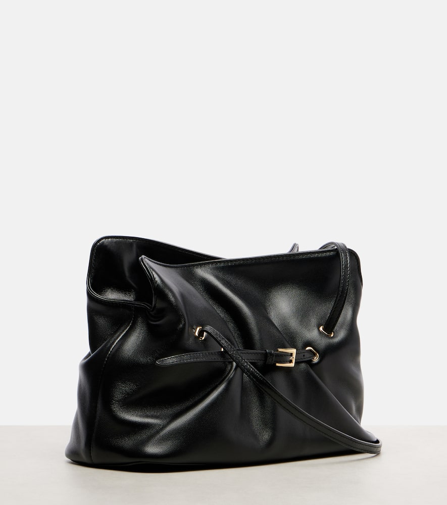 Prada Dada Small Leather Shoulder Bag In Black