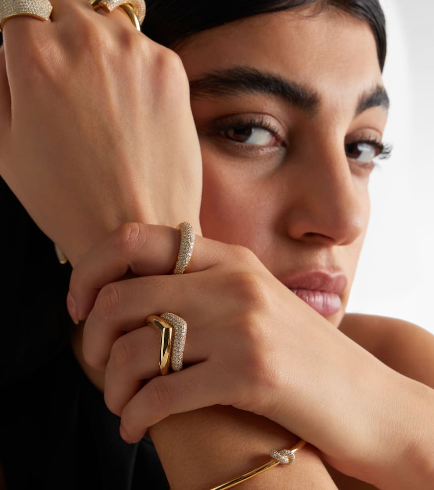 Engelbert Drop Link Medium 18kt Gold Ring In Gold