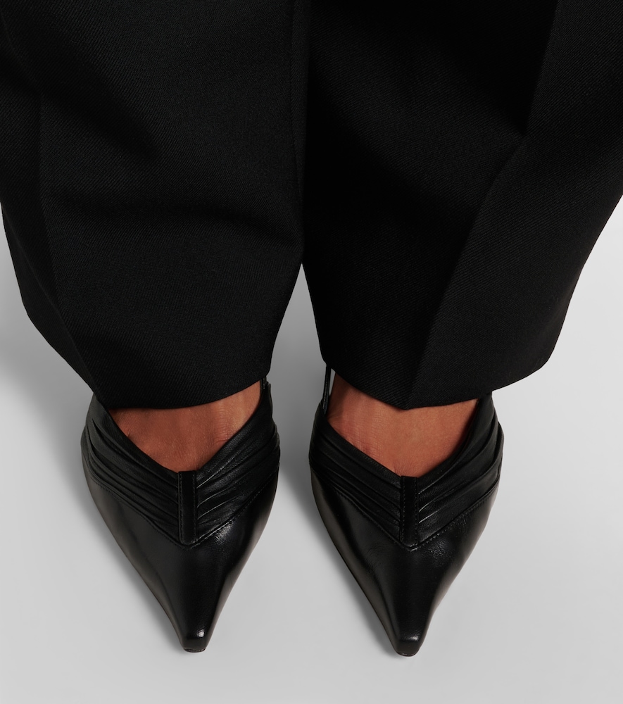 Afia 65 Leather Slingback Pumps