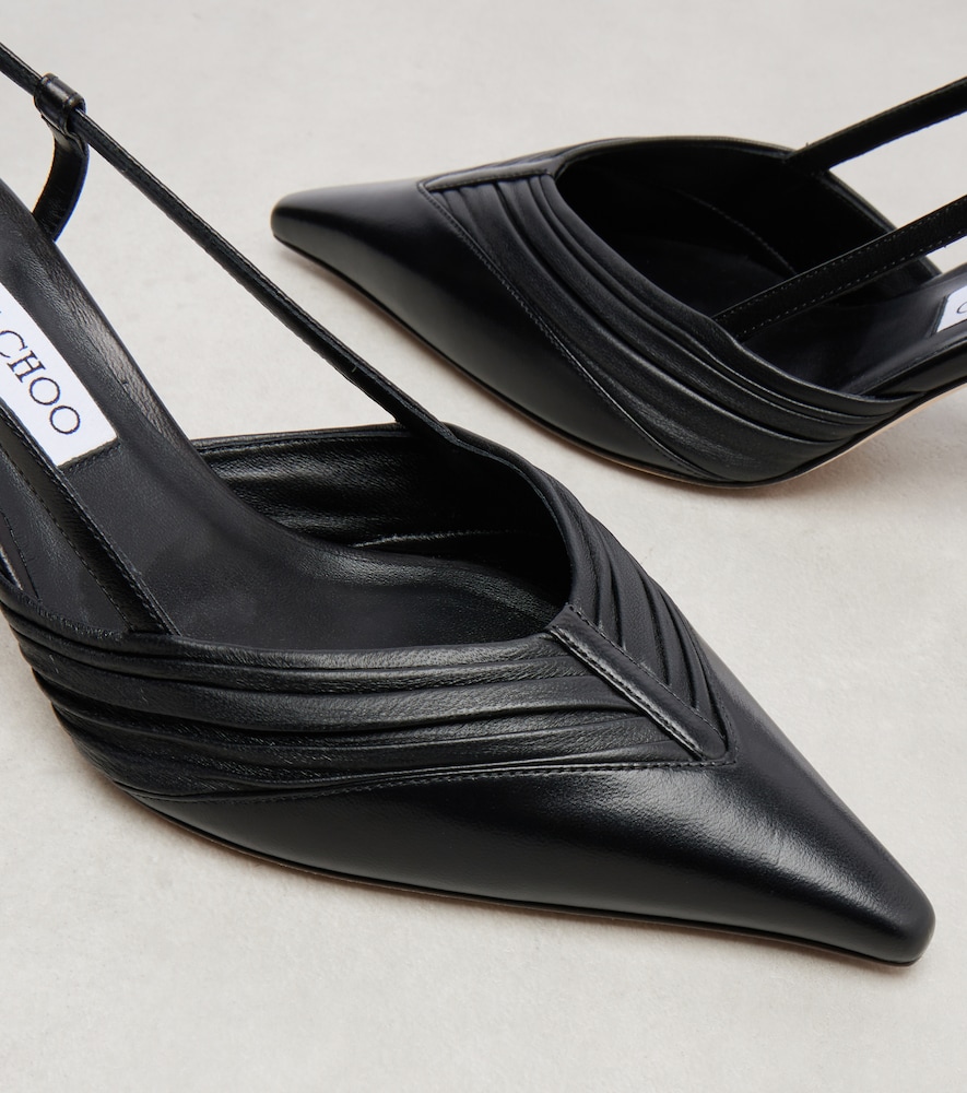 Afia 65 Leather Slingback Pumps