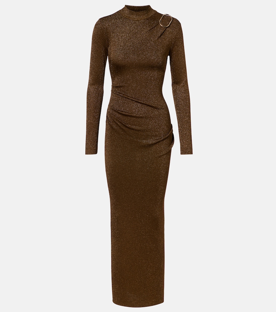 Roland Mouret Knitted lamé maxi dress