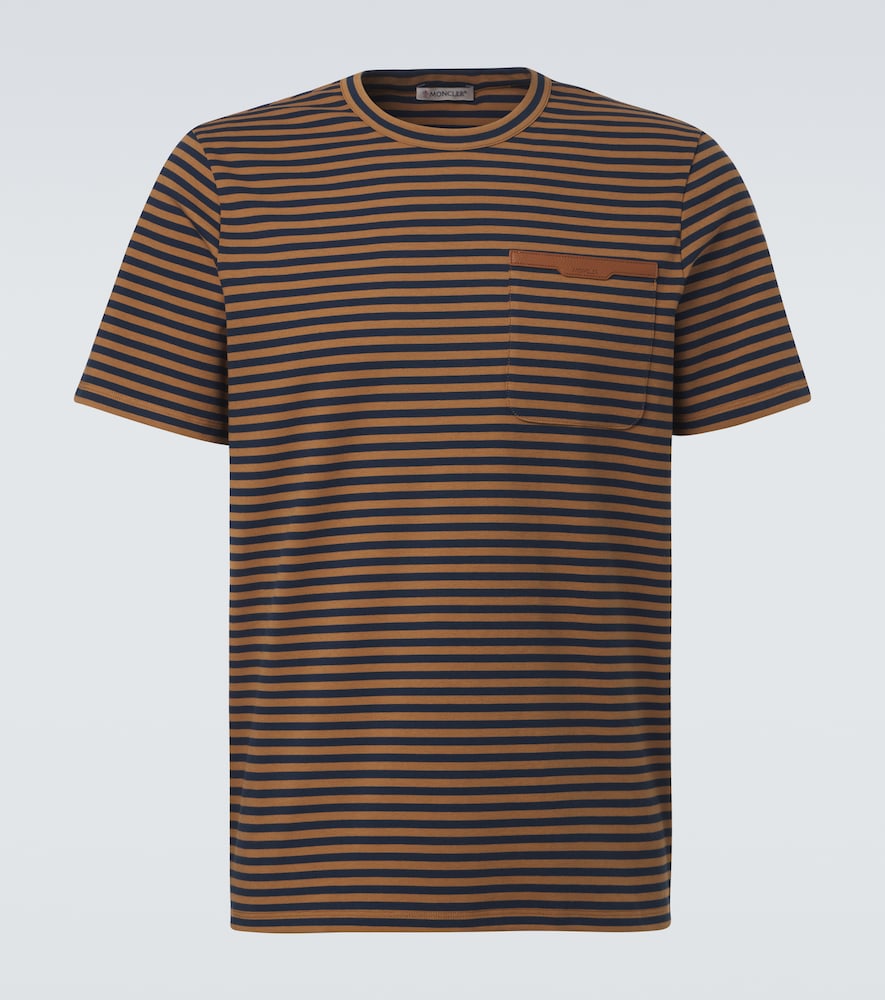 Moncler triped cotton-blend jersey T-shirt