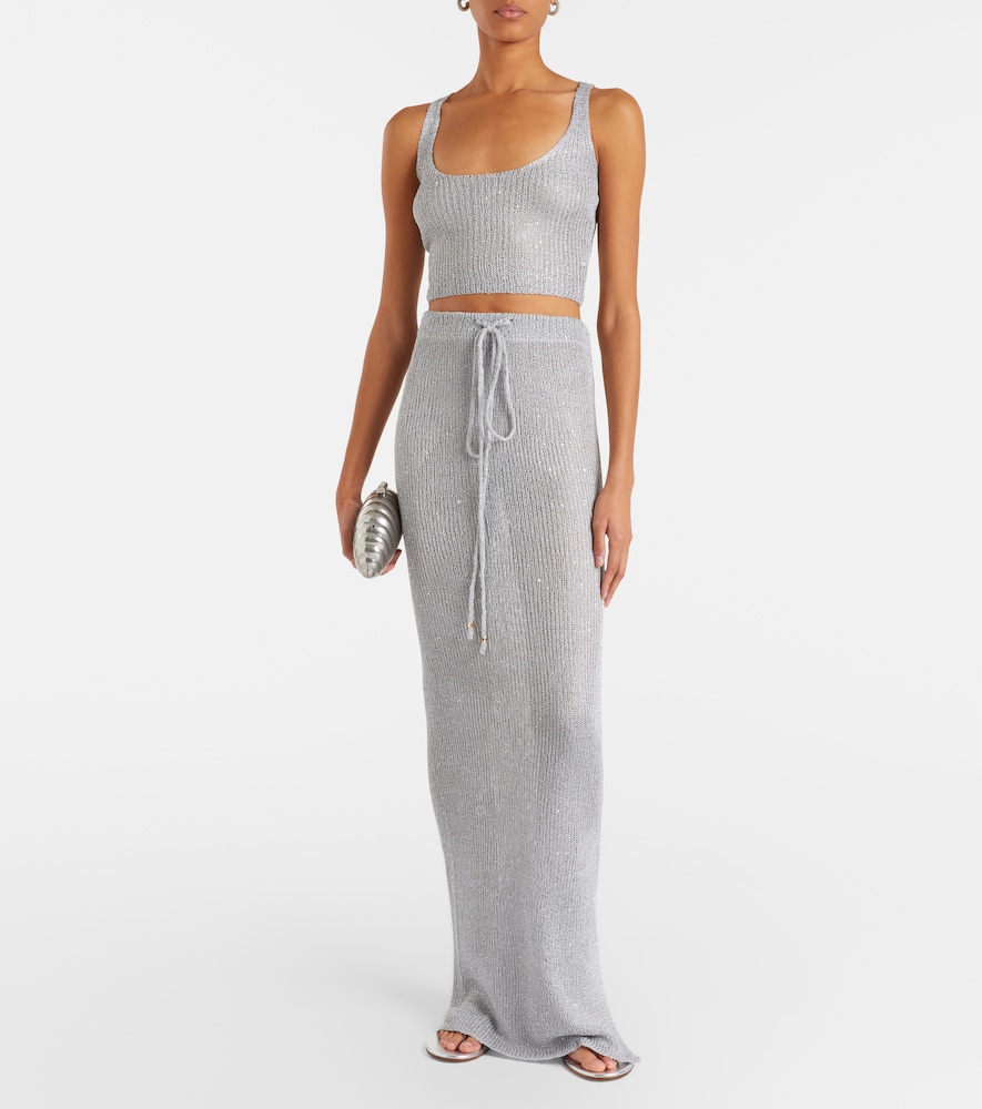 Bananhot Alma sequined maxi skirt