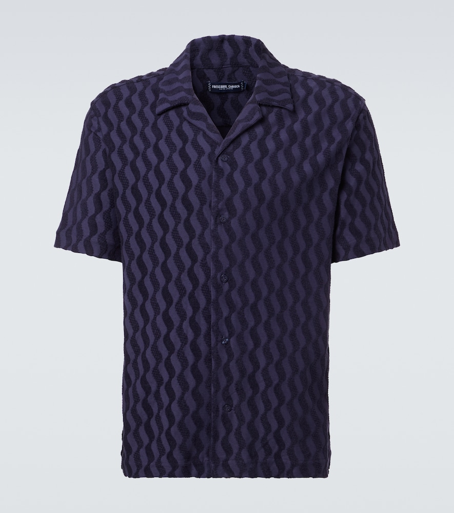 Frescobol Carioca Roberto cotton-blend terry cuban shirt