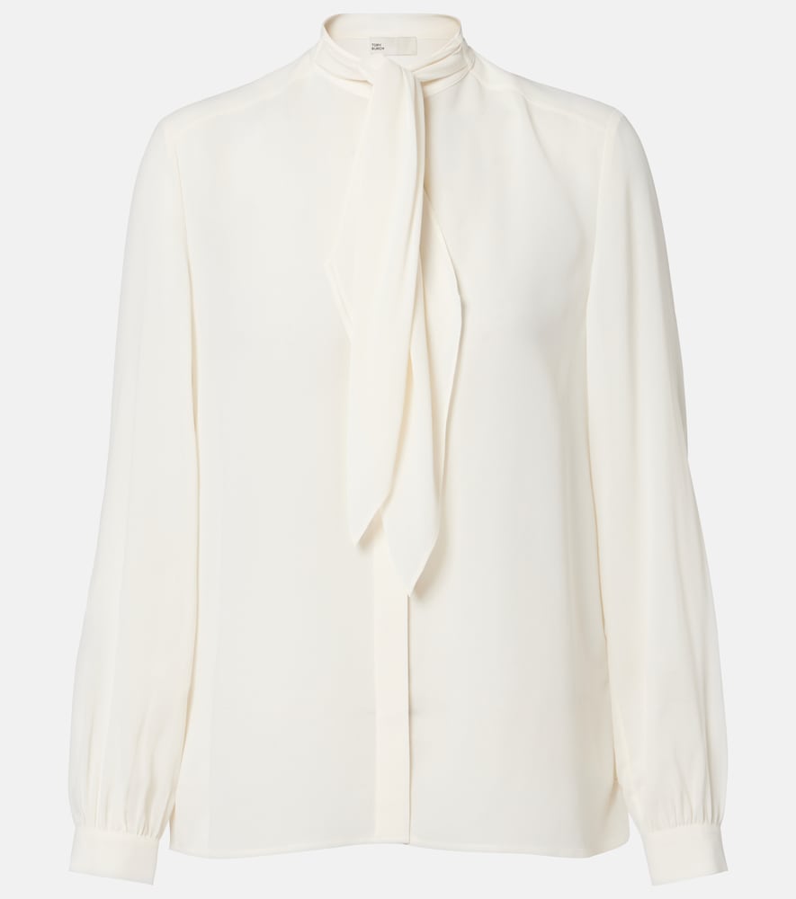 Tory Burch Tie-neck georgette blouse