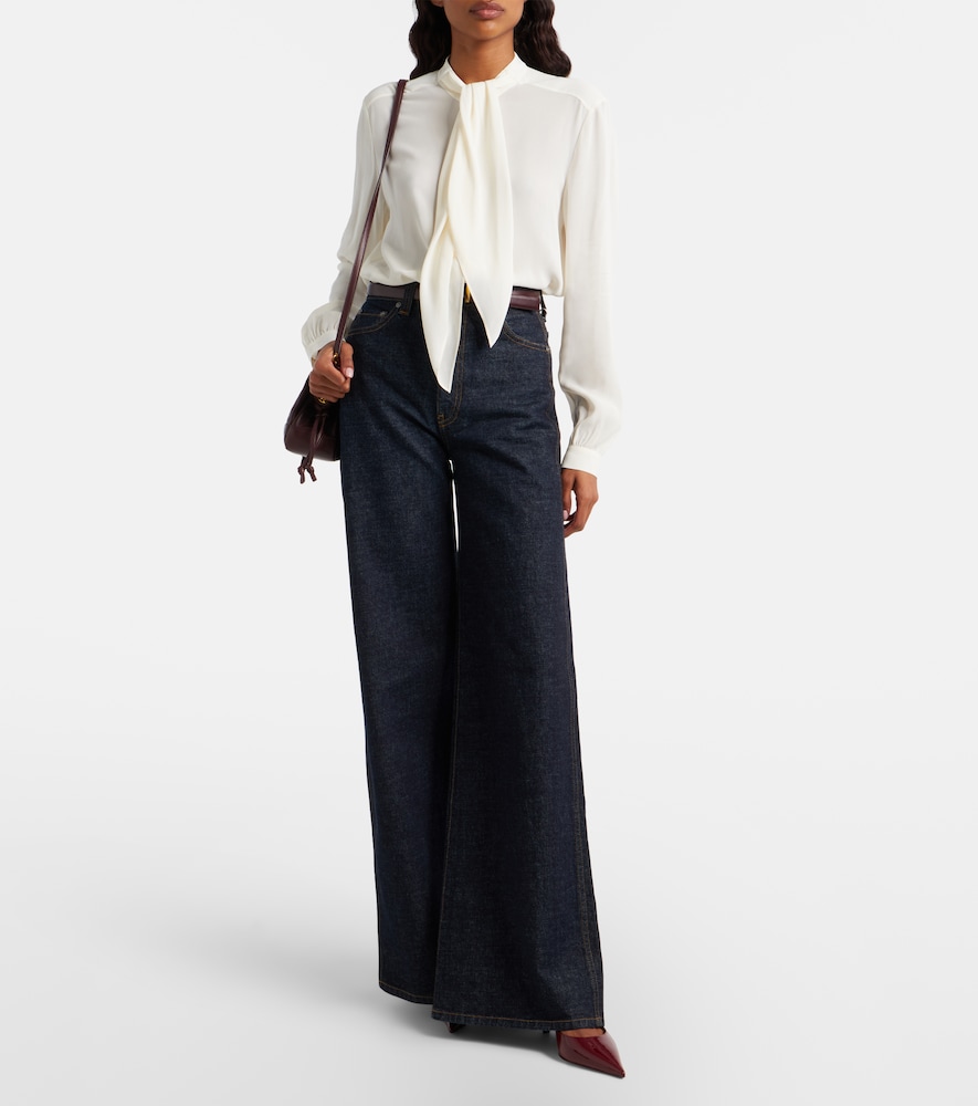  Tory Burch Tory Burch Tie-neck Georgette Blouse 