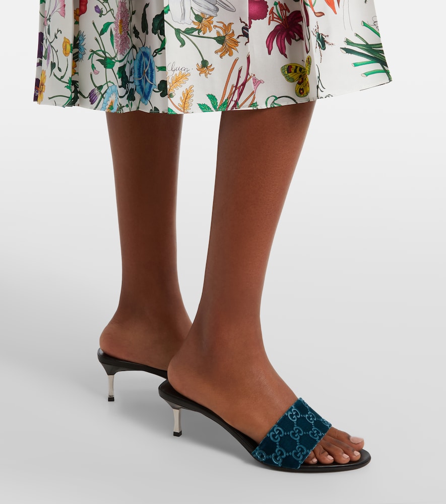 Gucci GG velvet mules