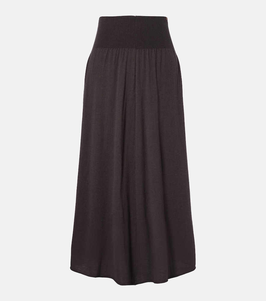 Extreme Cashmere N°470 Seduce wool and cashmere midi skirt