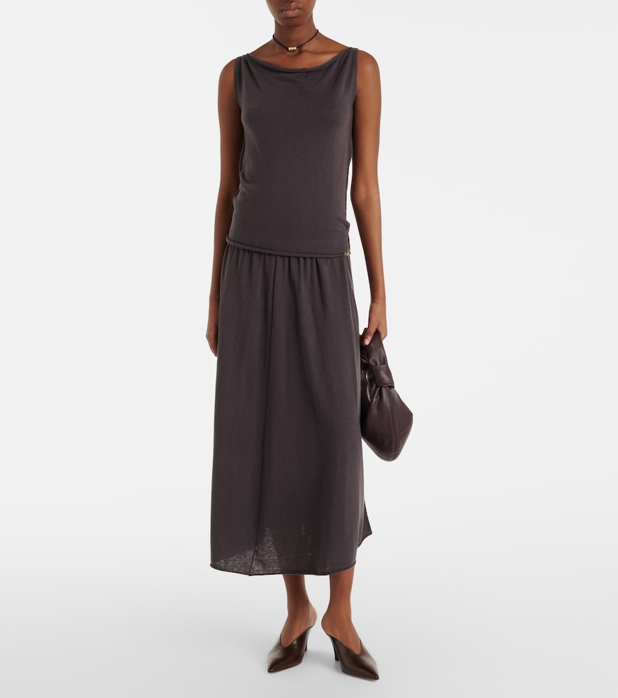 Extreme Cashmere N°470 Seduce wool and cashmere midi skirt