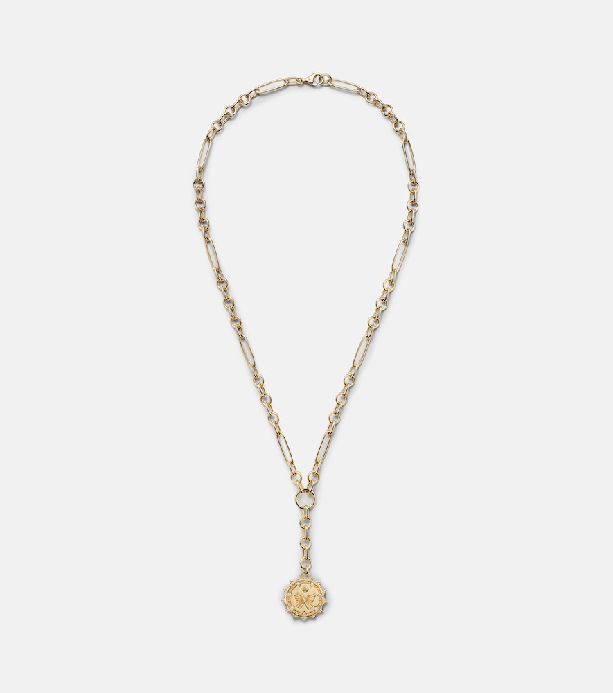 FoundRae Reverie Small 18kt gold pendant necklace with diamonds