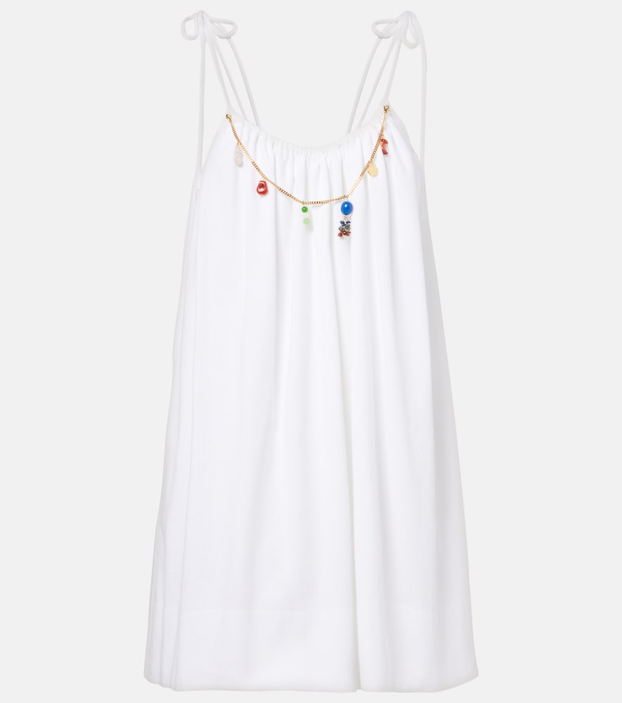 Stella McCartney Embellished cotton crêpon minidress