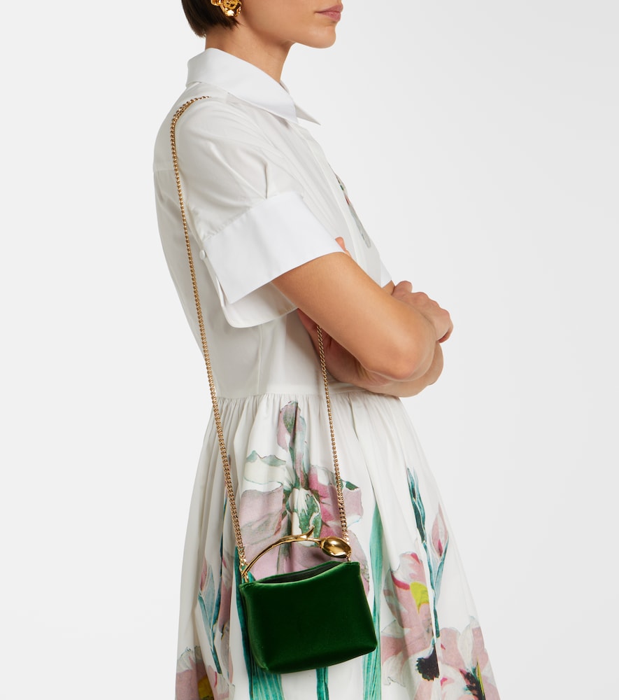 Erdem Bloom Micro velvet top-handle bag