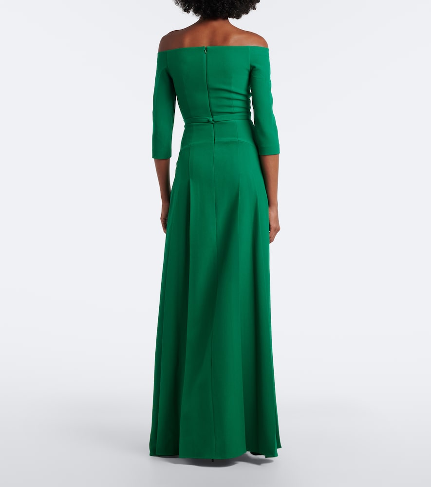 Safiyaa Amadora off-shoulder crêpe gown | Thumbnail 2 Safiyaa Amadora off-shoulder crêpe gown | Thumbnail 2
