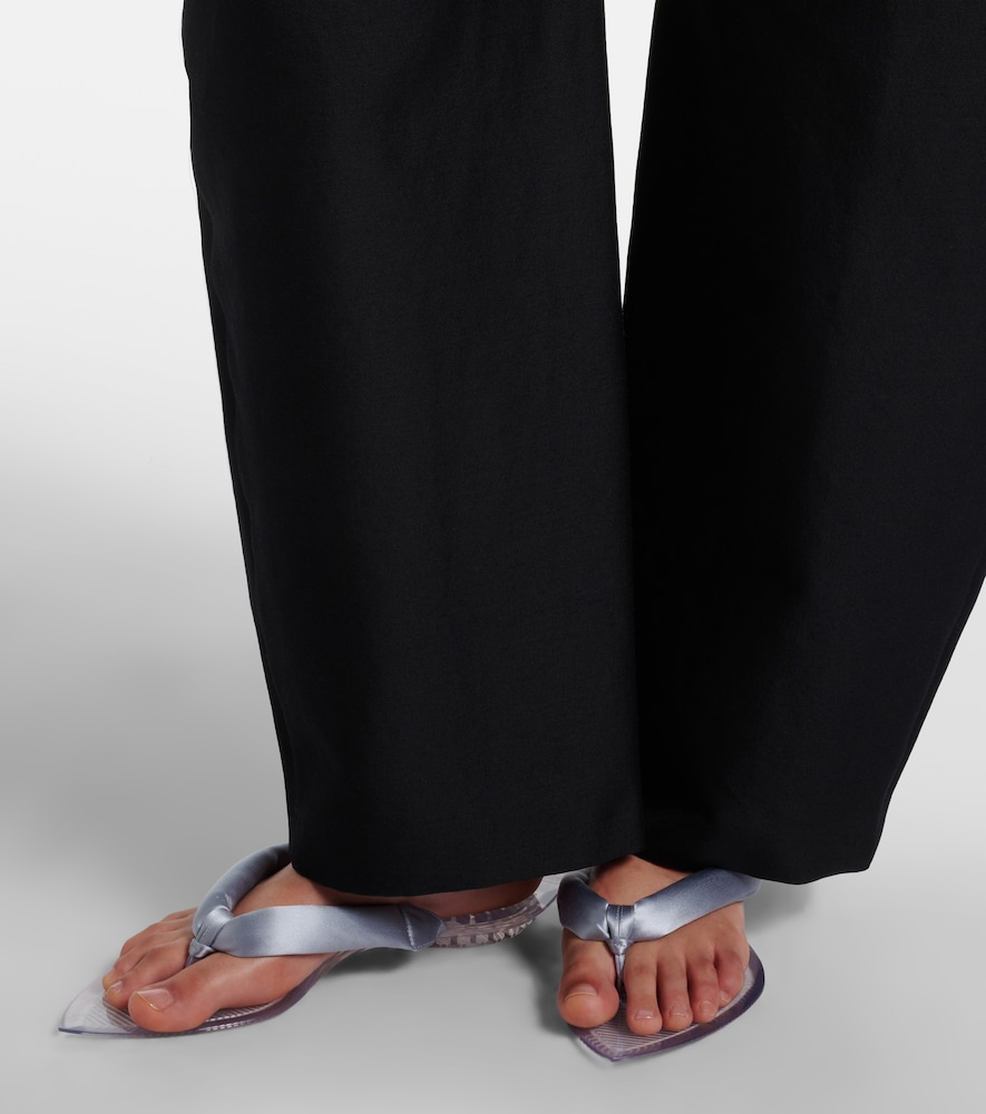 Alaïa Invisible satin thong sandals