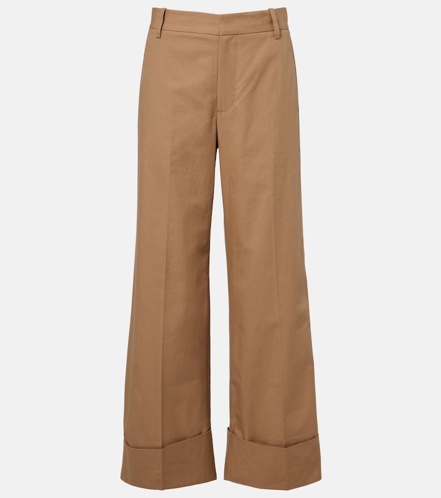Pantaloni a gamba larga in cotone