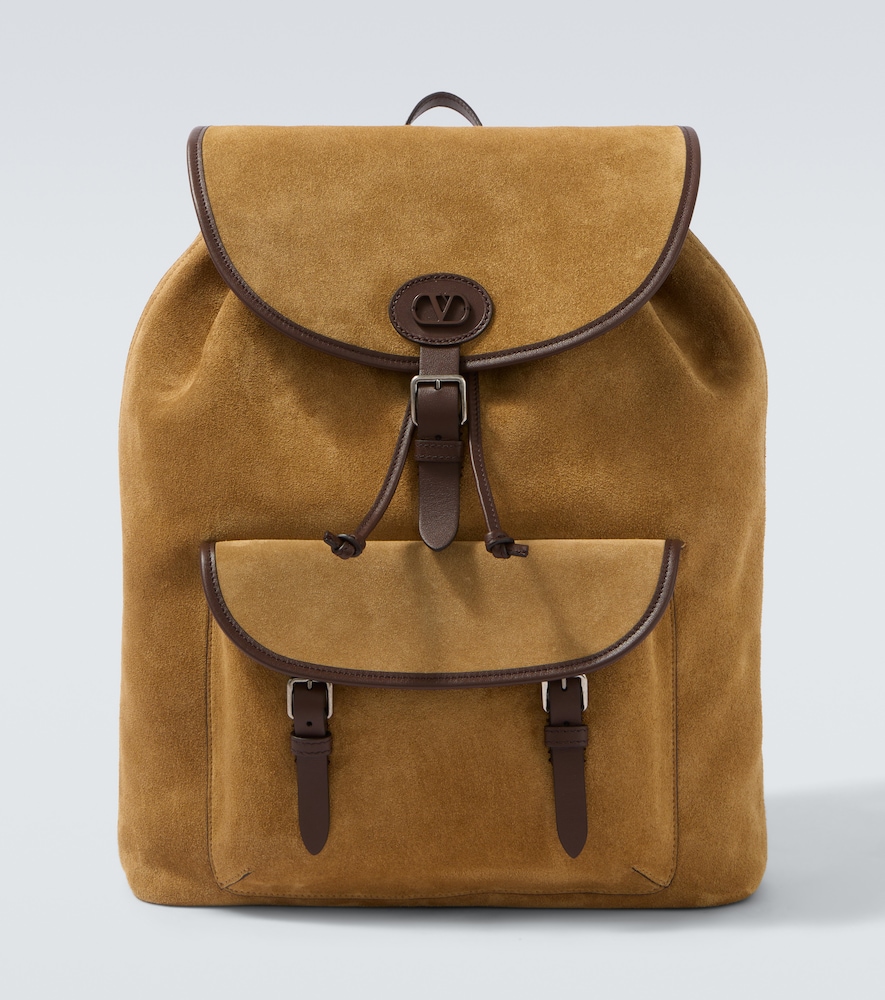 Rucksack VLogo aus Veloursleder