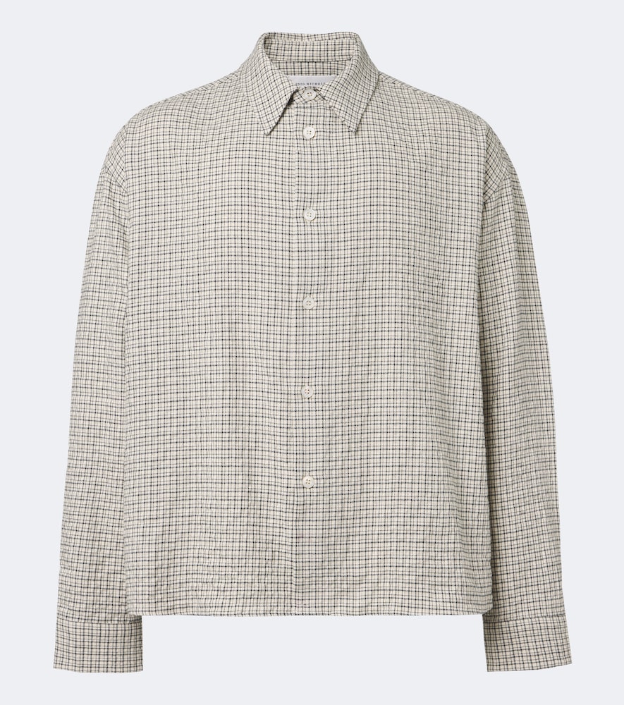Studio Nicholson Men's White Checked Cotton Shirt UK Size 42 - Mytheresa