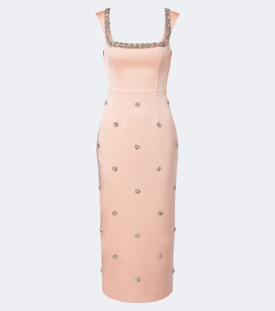 Verziertes Cocktailkleid Ayla aus Satin