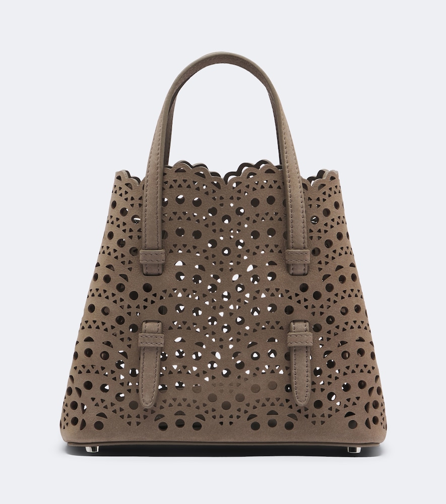 Alaïa Henkeltasche Mina 20 Vienne aus Veloursleder