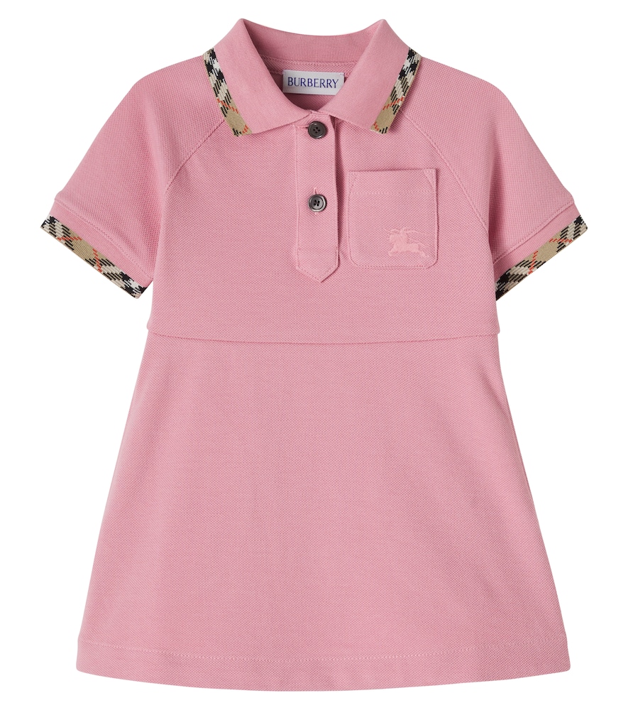 Baby Polokleid Burberry Check aus Baumwoll-Piqué