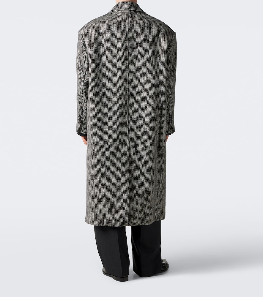 Herringbone Double-Breasted Coat