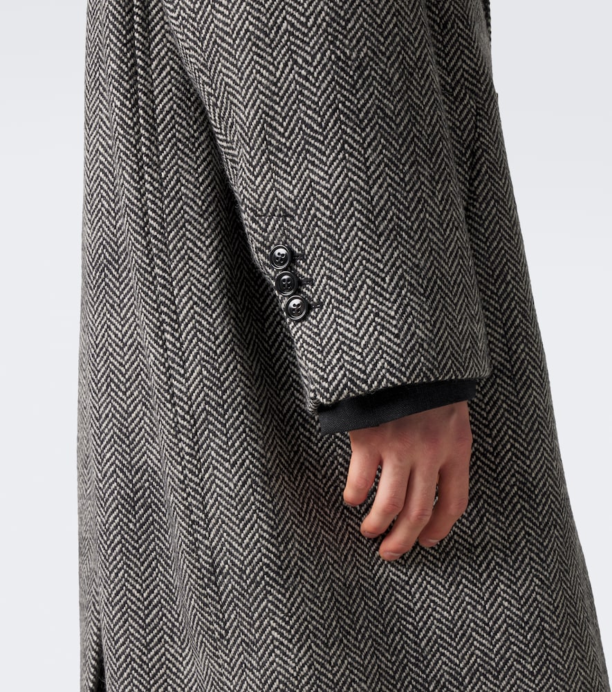 Herringbone Double-Breasted Coat
