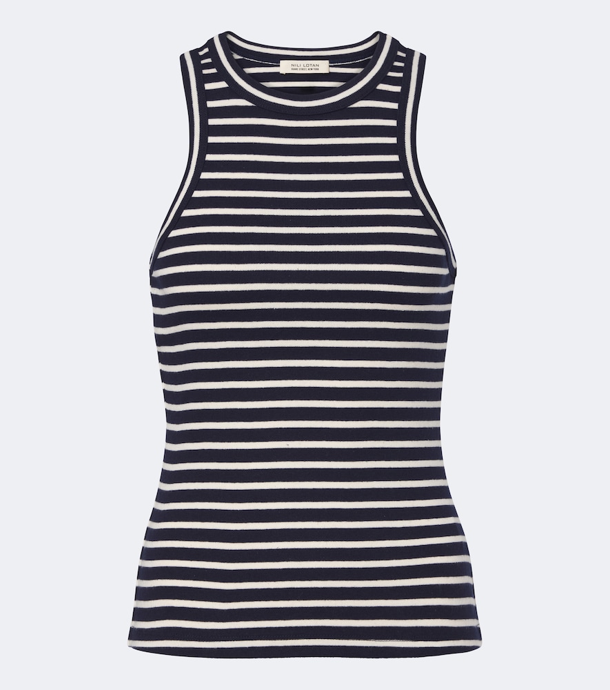 Nili Lotan Hank striped cotton tank top - Women's Clothing