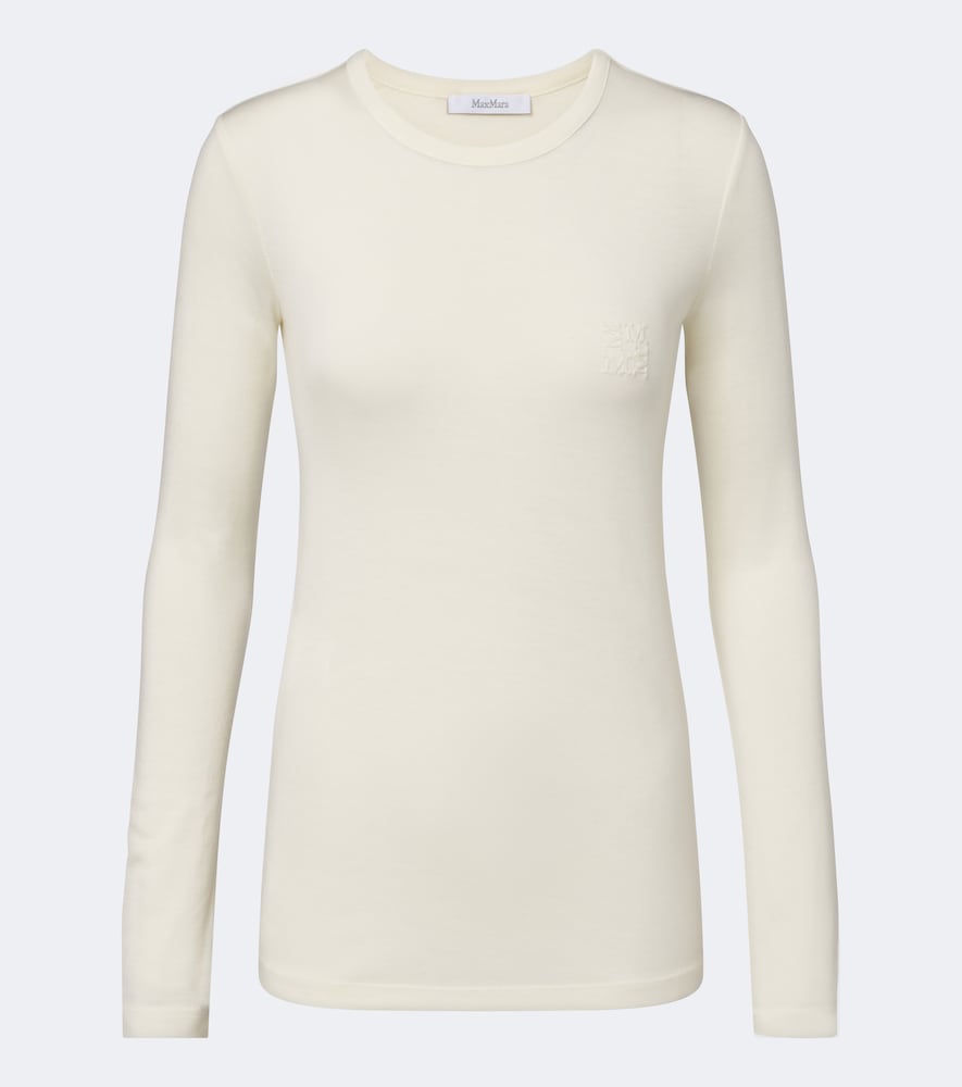 Top in jersey di lana vergine