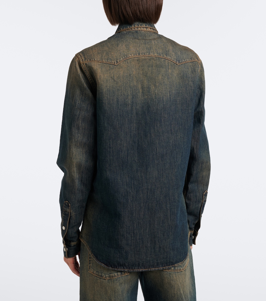 Cotton-Blend Denim Shirt