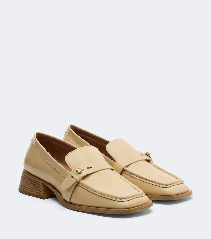 Zimmermann Astor Patent Leather Loafers In Beige