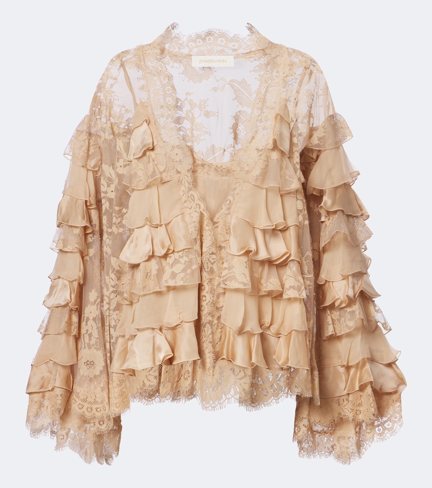 Blusa Valiant in seta con pizzo