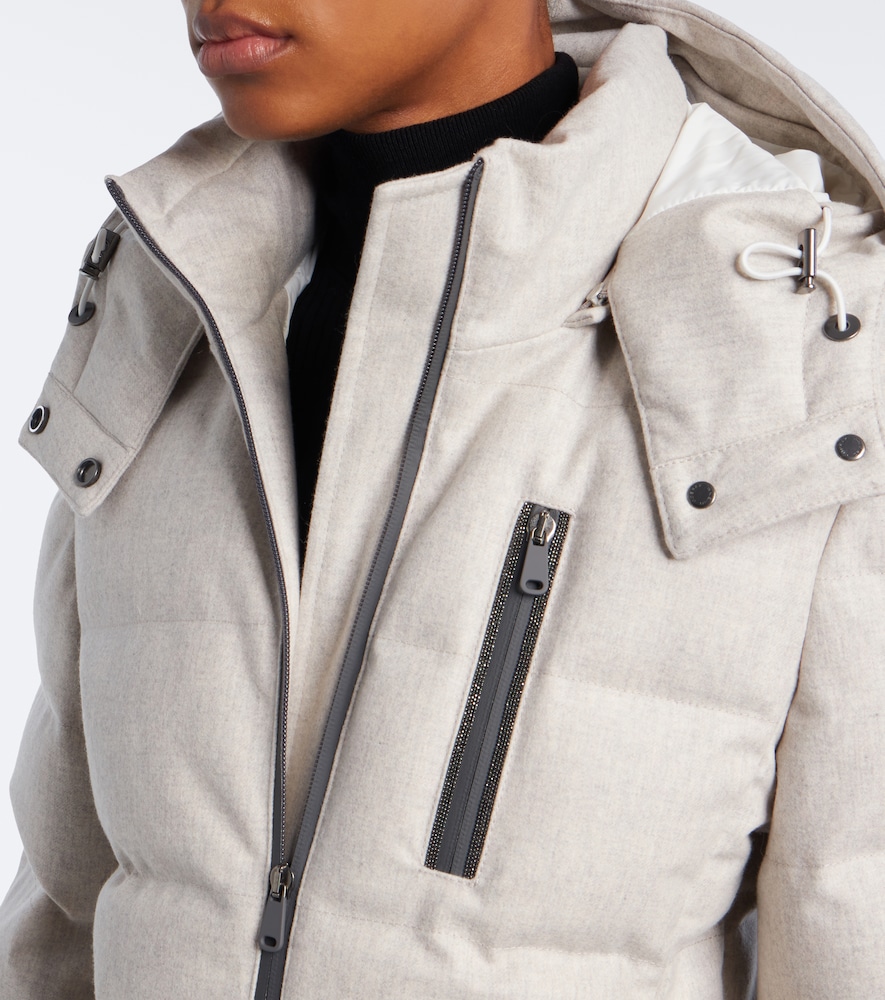 Belted Virgin Wool Down Ski Jacket