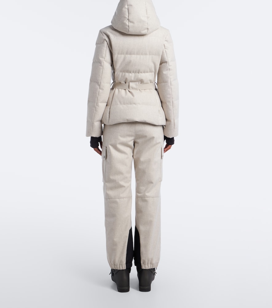Belted Virgin Wool Down Ski Jacket