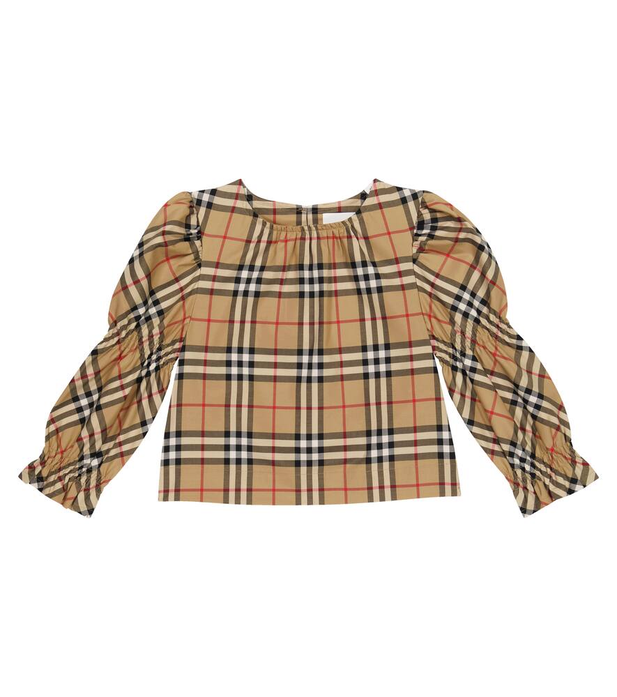 Burberry Kids Vintage Check cotton-blend top