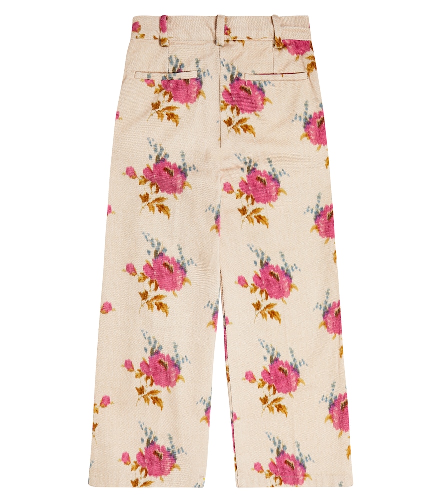 Morley Tatum Floral Pleated Cotton Pants In Multicoloured