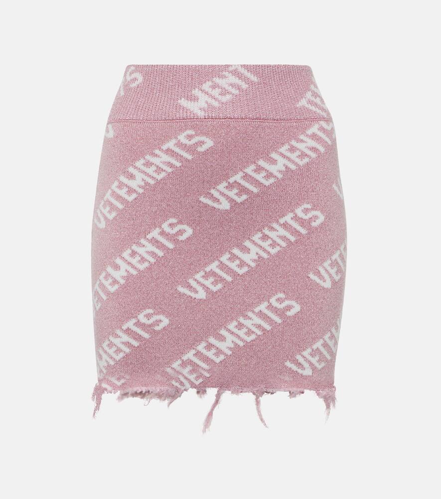Vetements Monogram wool-blend miniskirt