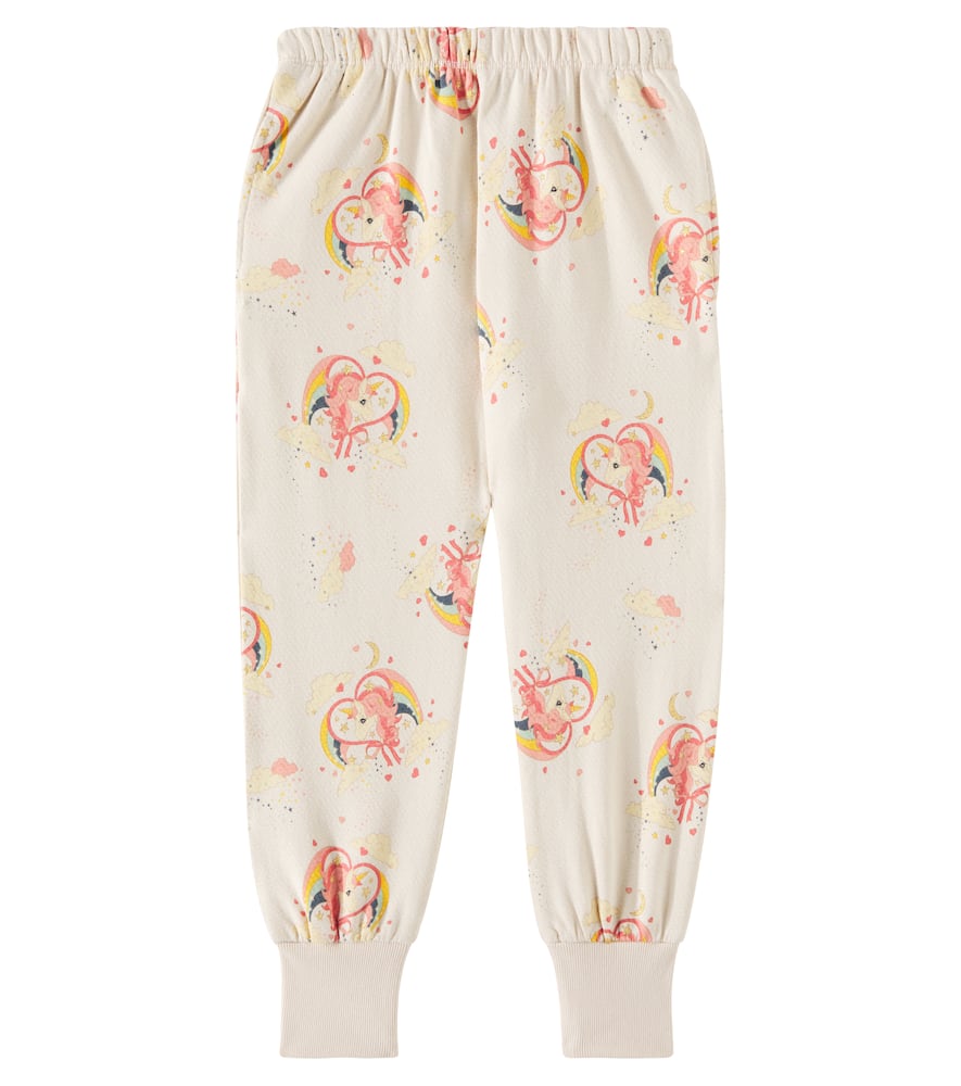 Konges Sløjd Loupy Lou Printed Cotton Sweatpants In Beige