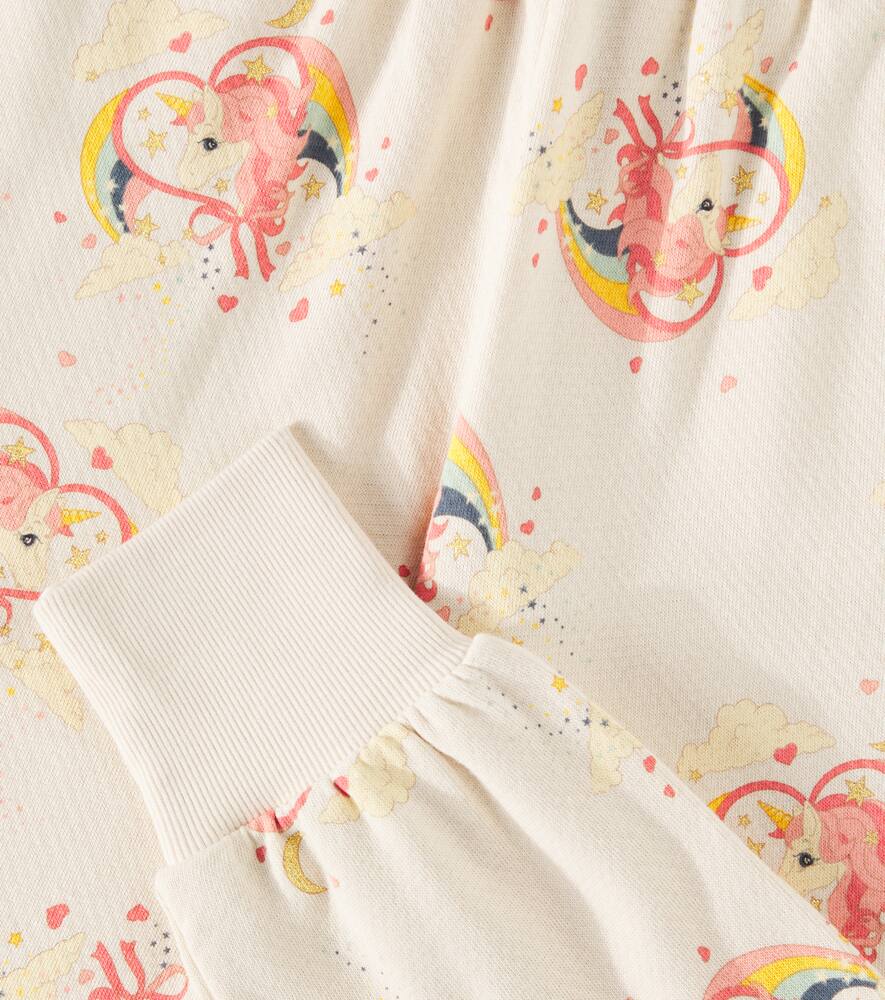 Konges Sløjd Loupy Lou Printed Cotton Sweatpants In Beige