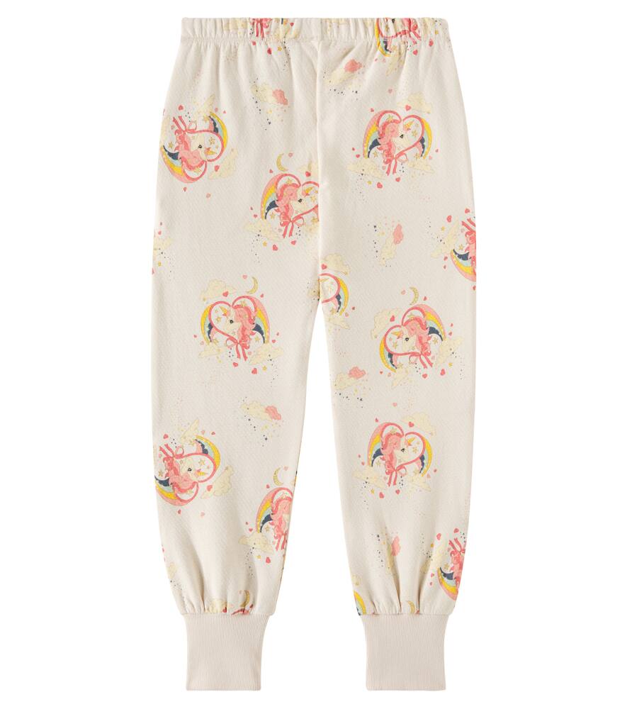 Konges Sløjd Loupy Lou Printed Cotton Sweatpants In Beige