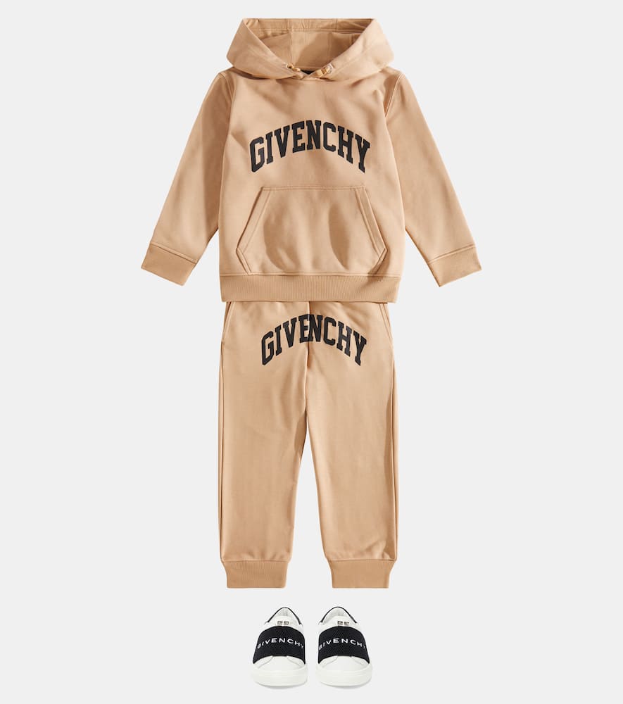 Givenchy Logo-print Fleece Track Pants In Brown