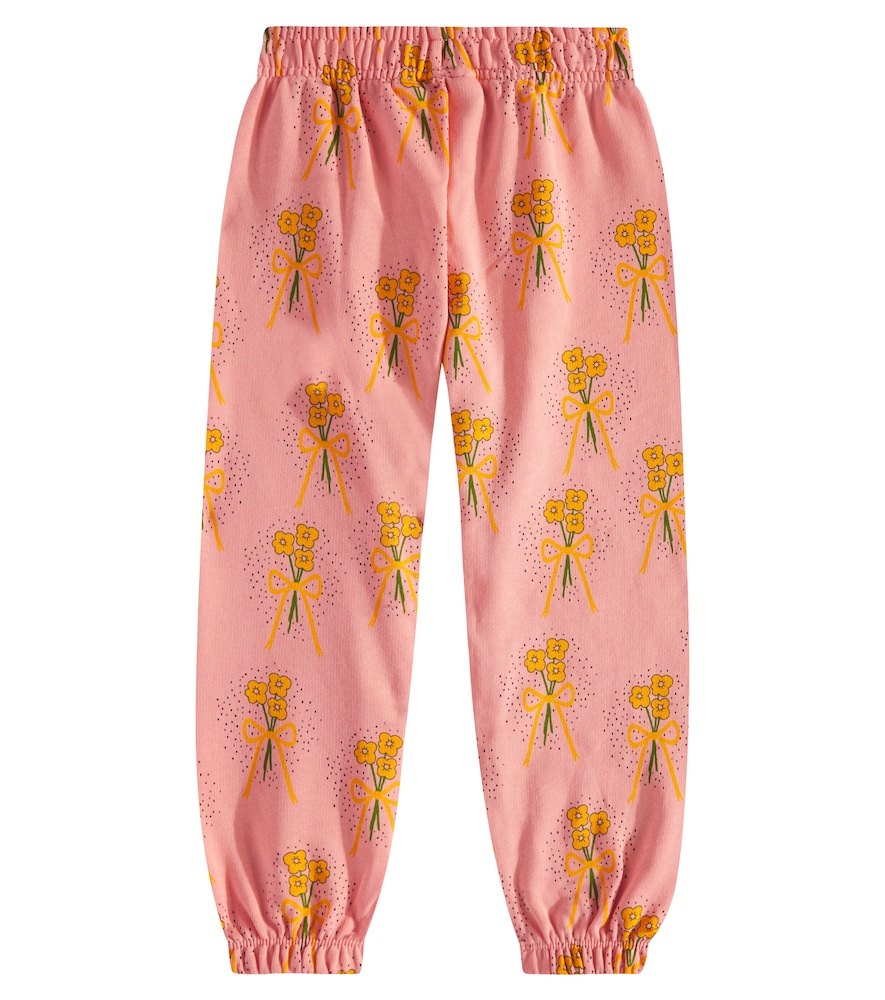  Mini Rodini Mini Rodini Winter Flowers Cotton Sweatpants 