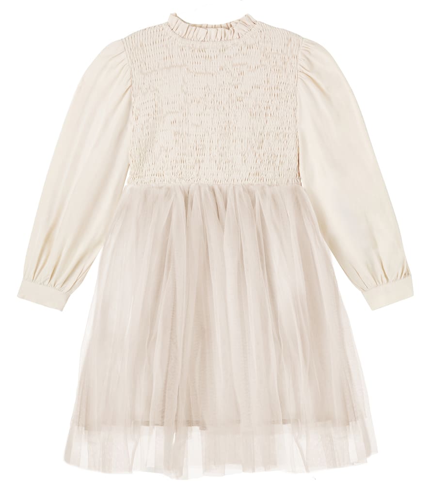 Donsje Janice Shirred Tulle Dress In Pink