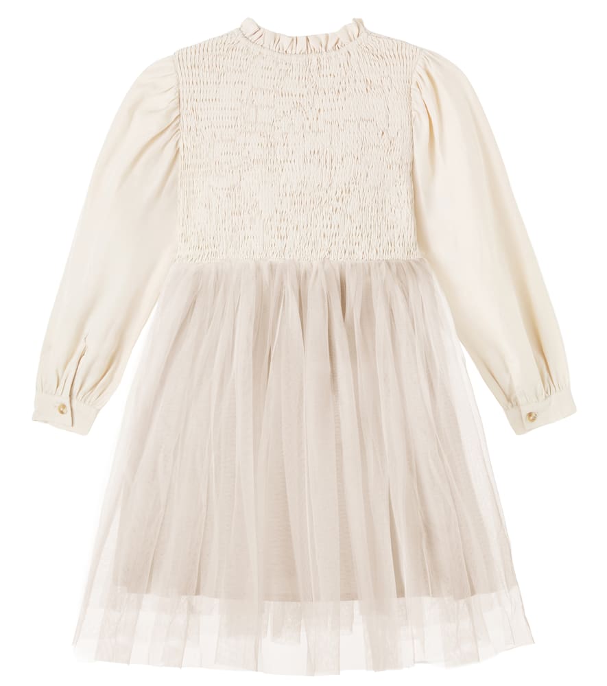 Donsje Janice Shirred Tulle Dress In Pink