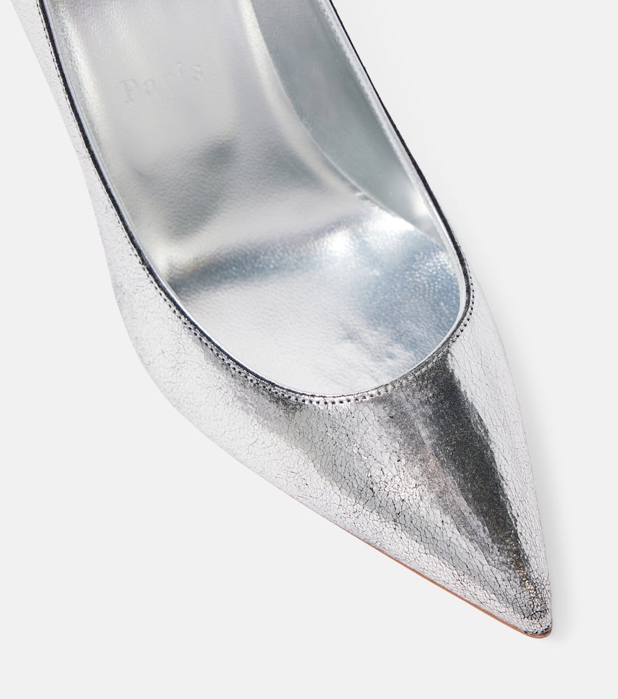 Christian Louboutin Kate 85 Sandals In Silver