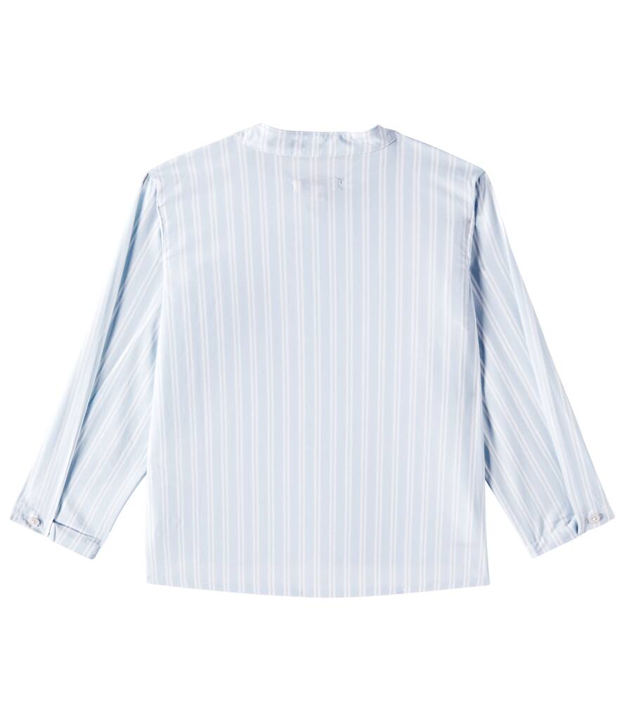 Liewood Ashton Striped Cotton Shirt In Blau