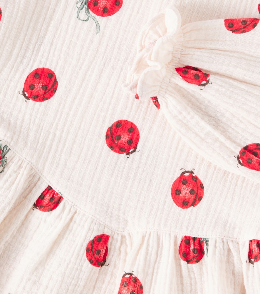 Konges Slojd Coco Ladybug Cotton Top In Beige