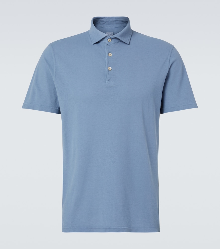 Fedeli Cotton piqué polo shirt
