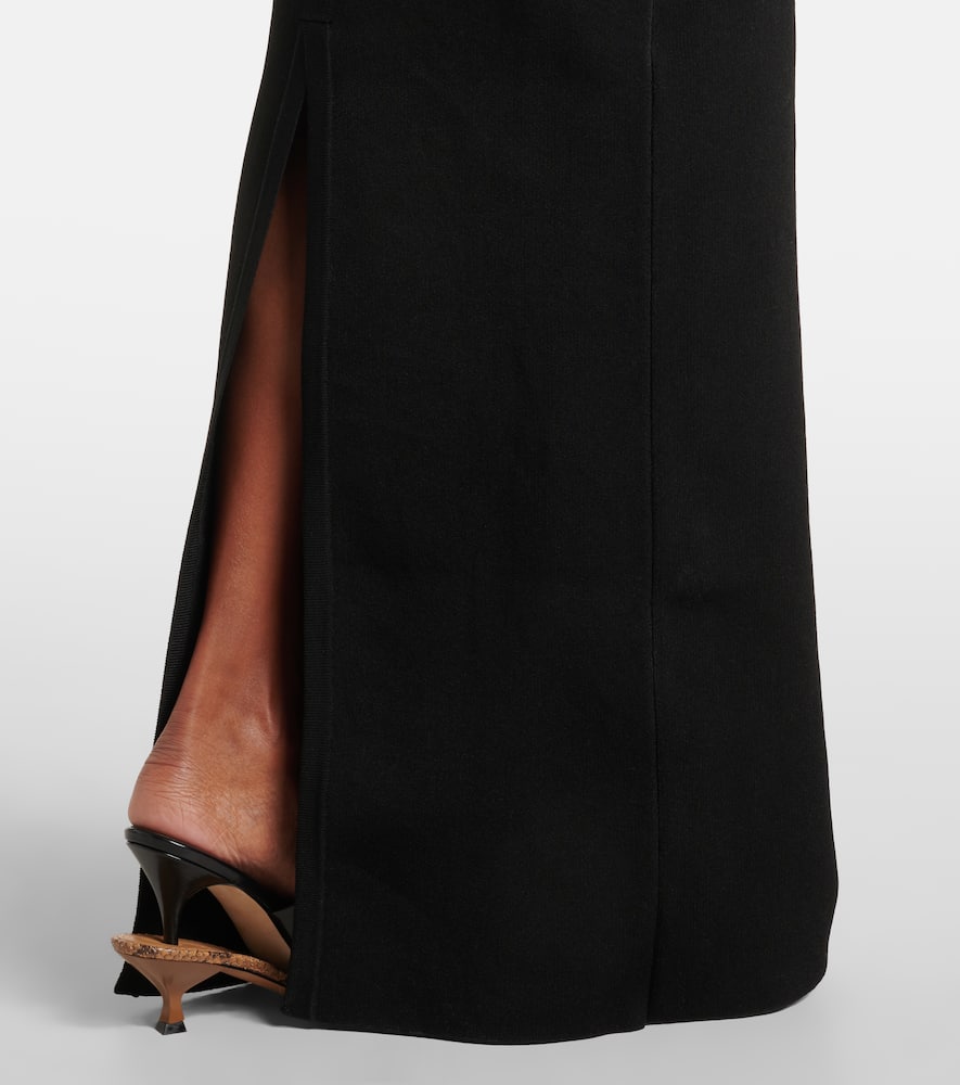 Jacquemus Womens Black Platano Sheer-panel Knitted Maxi Dress In Black